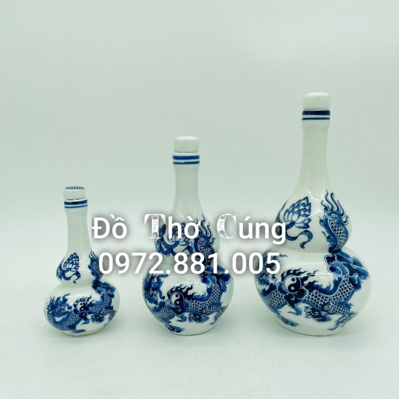 Nậm rượu thờ cúng vẽ Rồng Giả nổi ( hàng kĩ )