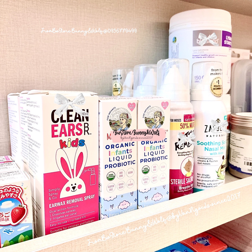 Xịt Tan Ráy Tai Clean Ear Kids 30ml Úc cho bé từ 2m+ [Hàng Air]