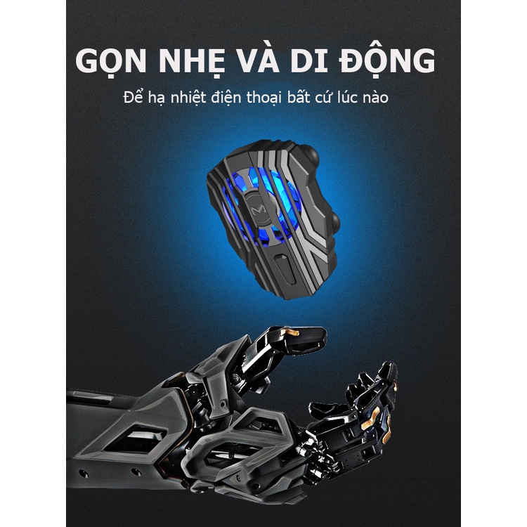 Tản Nhiệt Điện Thoại Dùng Pin Sạc YINDIAO-FL01 Quạt Có 3 Tốc Độ Gió