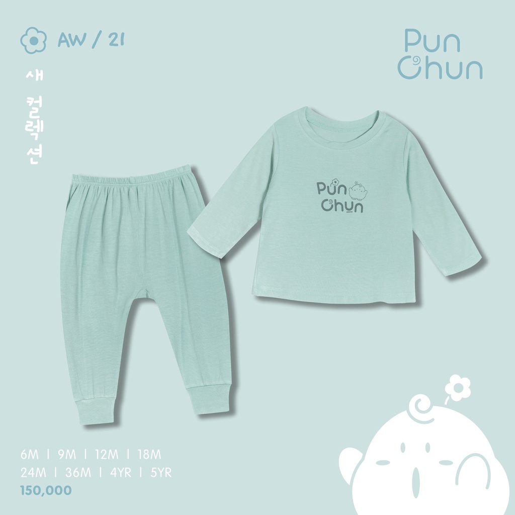 Punchun bộ dài tay cho bé [AW21-D2107]