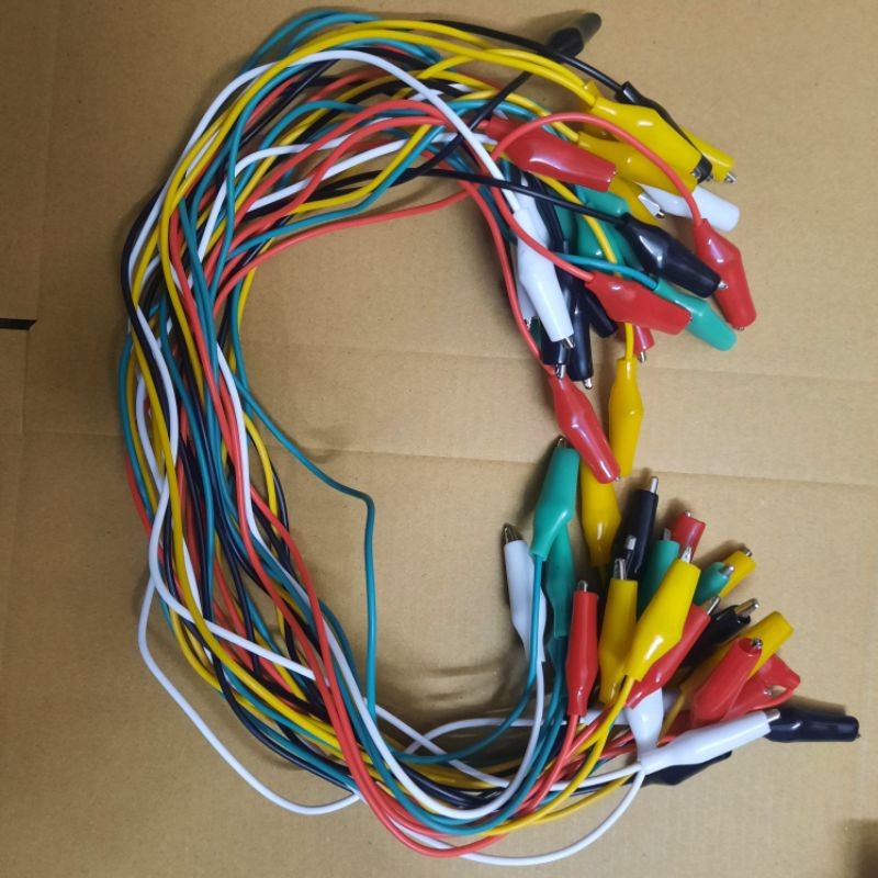 Dây điện kẹp cá sấu 2 đầu dài 50cm nhiều màu(giao ngẫu nhiên mầu 1 dây )