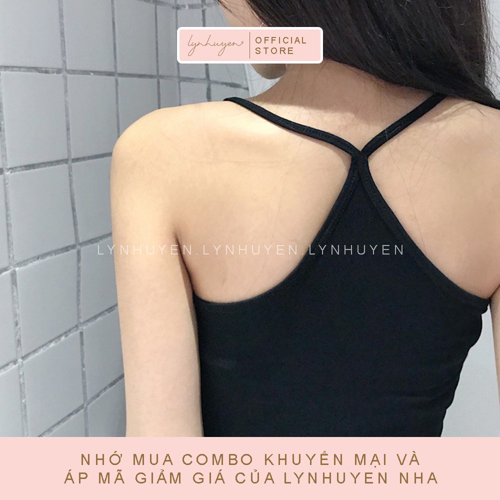 Áo 2 Dây Croptop Nữ Đẹp Chéo Lưng Lynhuyen - 3 Màu - A002