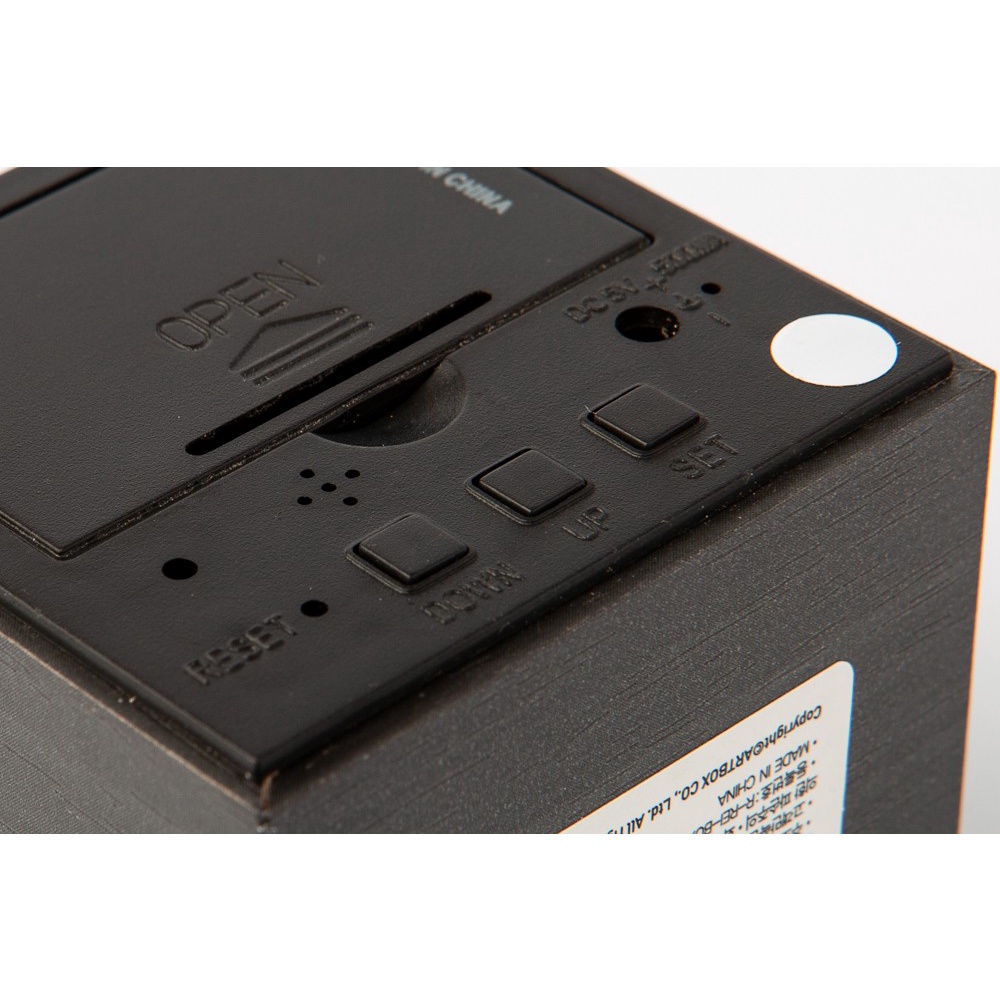 Đồng Hồ Để Bàn ARTBOX Hàn Quốc Bằng Gỗ Khối Vuông Đơn Giản Hiện Đại