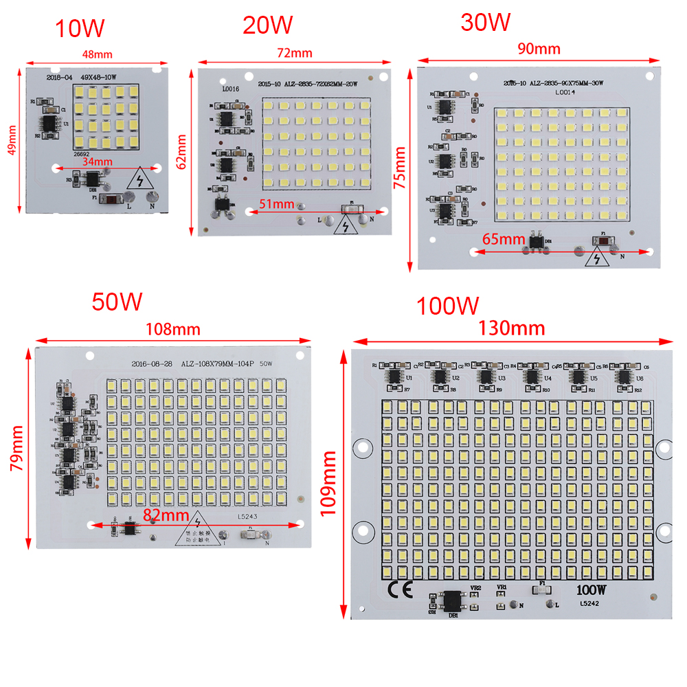 1 Chip Đèn Led Thông Minh 10w 20w 30w 50w 100w Smd2835