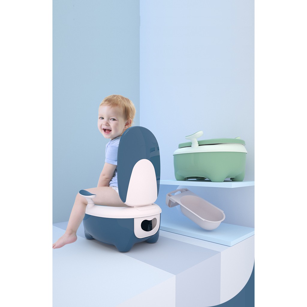 Bô đi vệ sinh cho bé, có ngăn chứa vệ sinh tháo lắp dễ dàng và tiện dụng