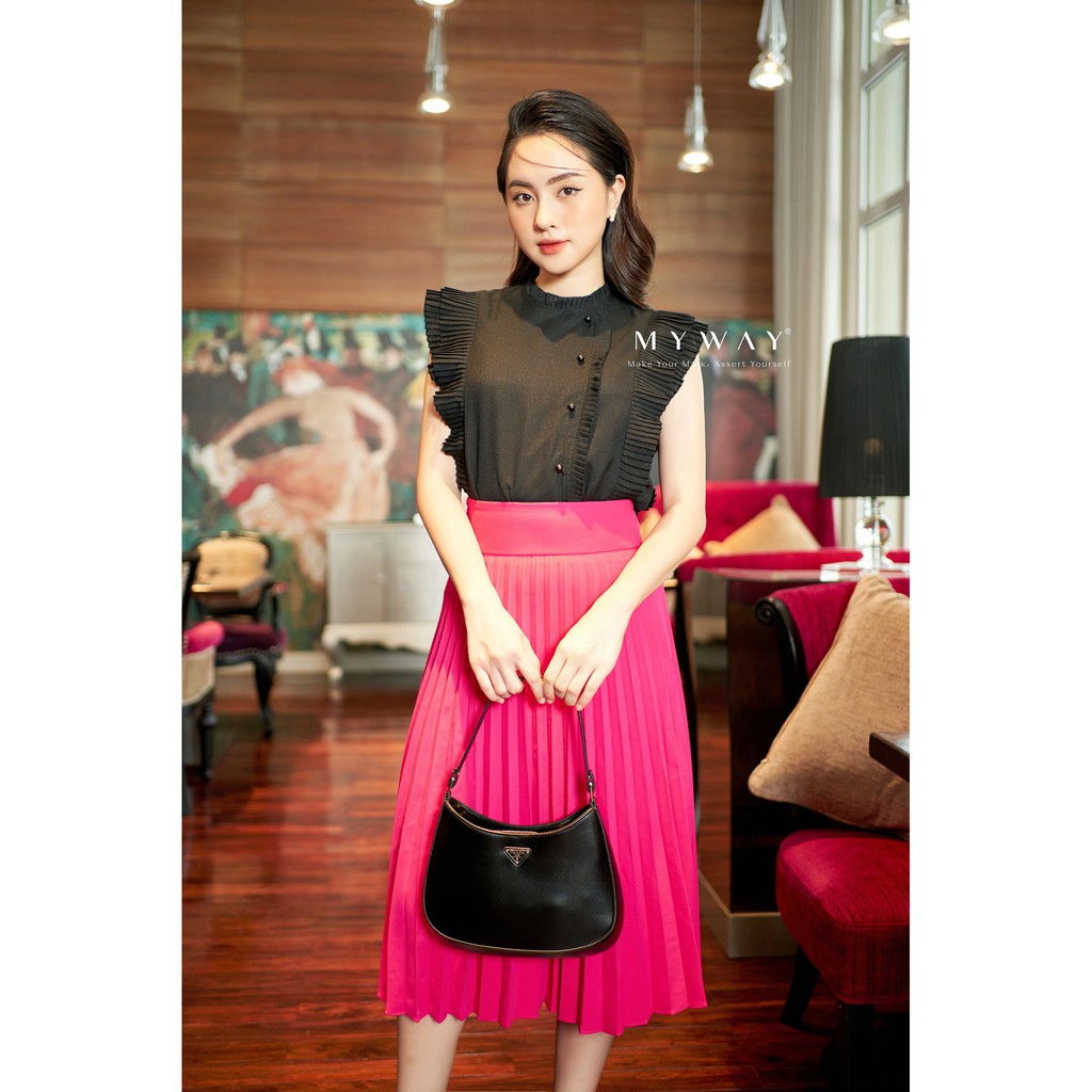 Chân Váy Xếp Ly MY WAY Công Sở Dáng Dài MCX508
