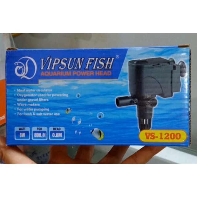 Máy bơm nước Vipsun VS 1200 - Máy Bơm Hồ Cá VS-1200 Công Suất 8W