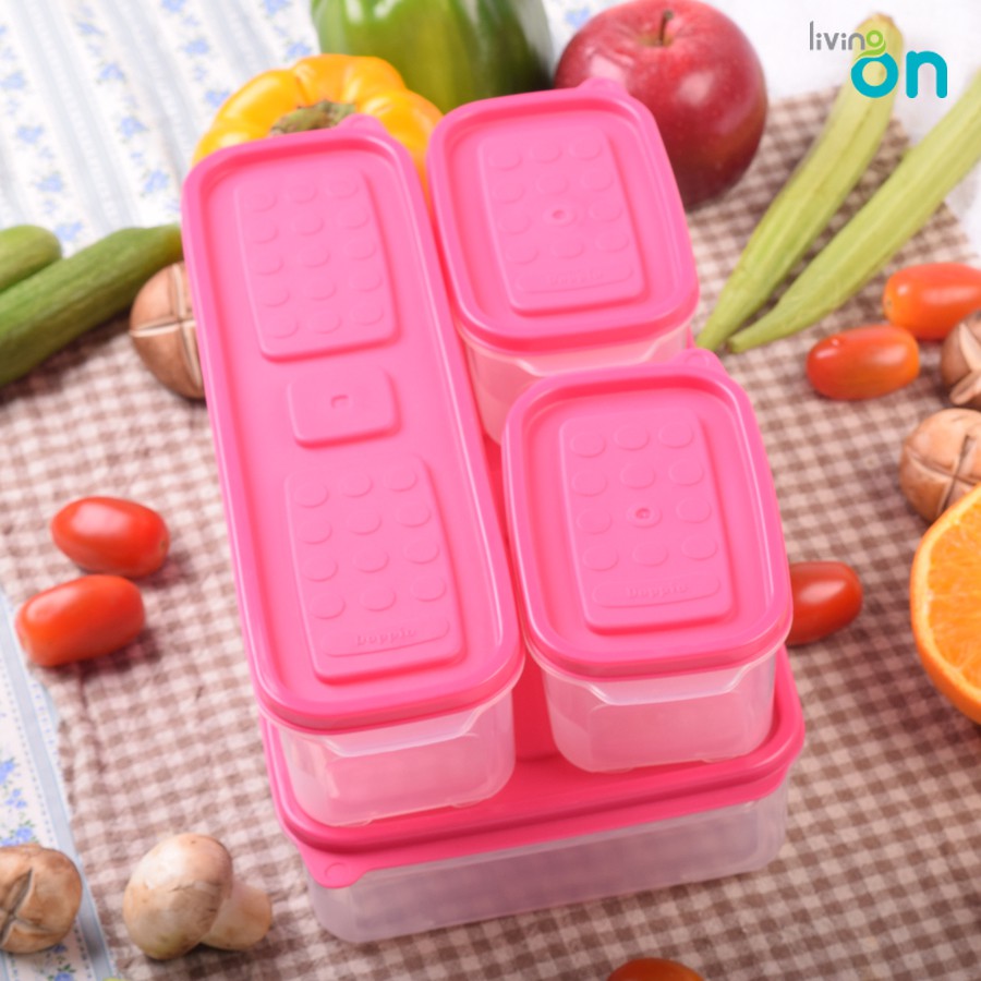 Combo 4 hộp nhựa đựng thực phẩm set 04