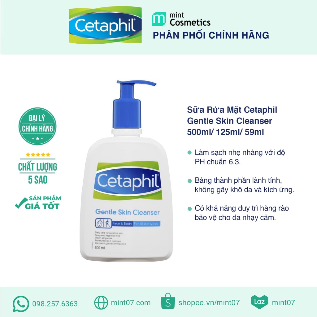 [Mã 1911FMCGSALE giảm 8% đơn 500K] Sữa rửa mặt dịu nhẹ Cetaphil Gentle Skin Cleanser | BigBuy360 - bigbuy360.vn