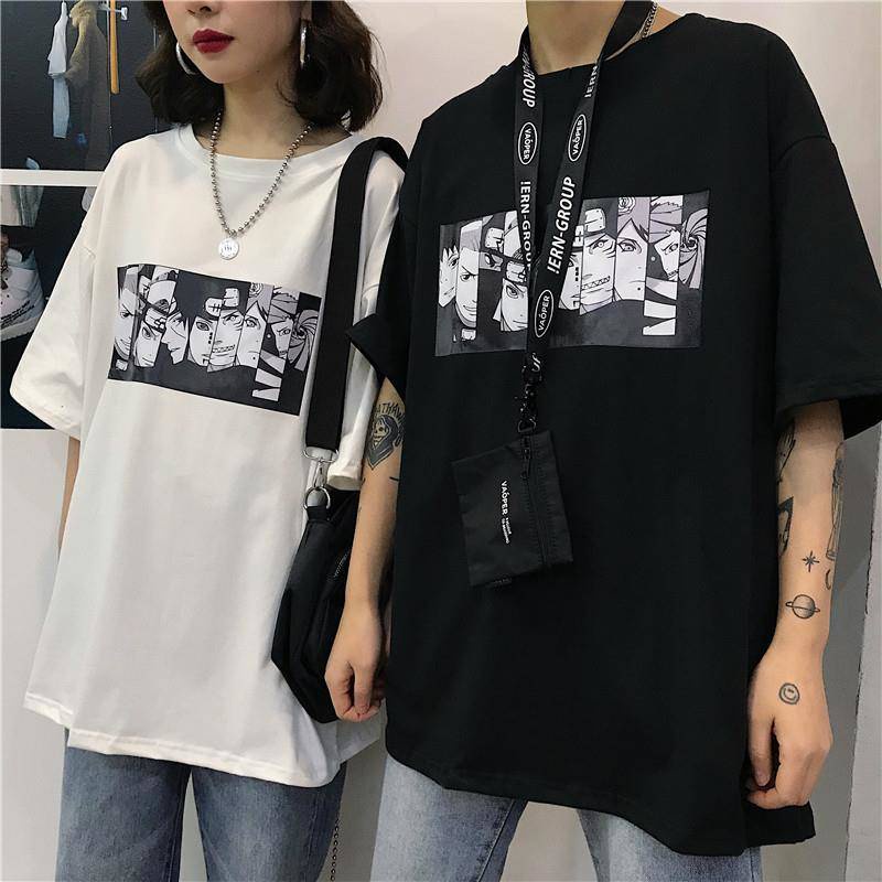 Áo Thun Tay Ngắn Cổ Tròn Dáng Rộng In Họa Tiết Dễ Phối Đồ Thời Trang Mùa Hè Phong Cách Hàn Quốc Cho Nữ 2021