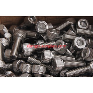 Ốc 6 ly INOX M6X10 M6X15 M6X20 M6X25 M6X30 đầu trụ khóa lục giác