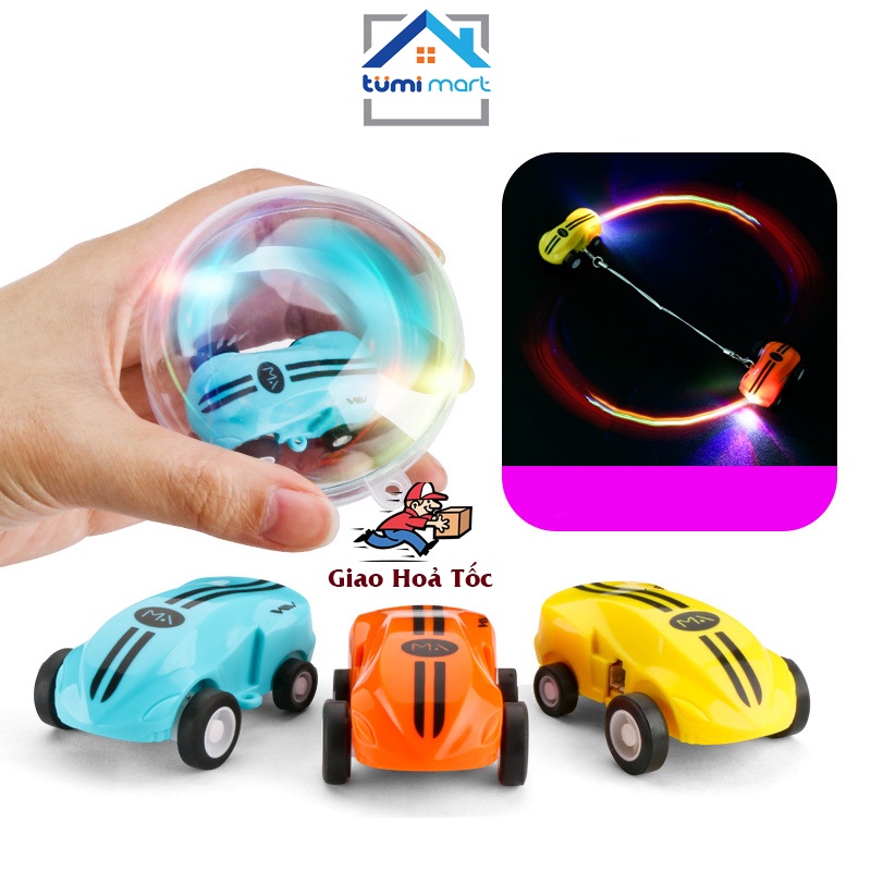 Ô Tô ĐỒ Chơi Xe SIêu Tốc Mini Phát Sáng Tặng Kèm Quả Cầu Tròn - Mô Hình Xe Xoay Tròn 360 Độ Tốc Độ Cao