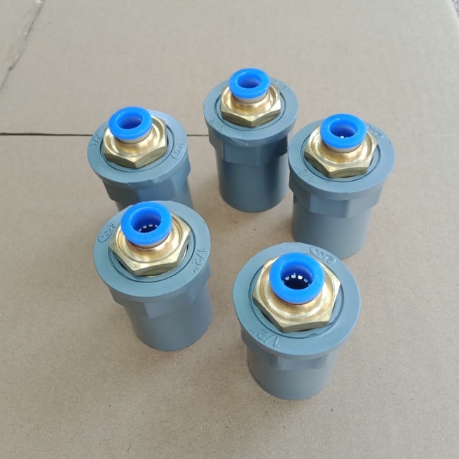 Đầu chuyển đổi từ ống PVC 27 ra nối nhanh 6-12mm