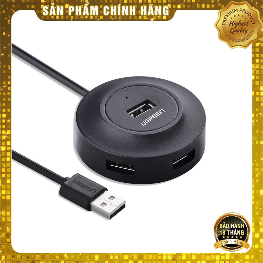 Bộ Chia USB 4 Cổng Ugreen 20277 chuẩn USB 2.0 chính hãng - Hapustore