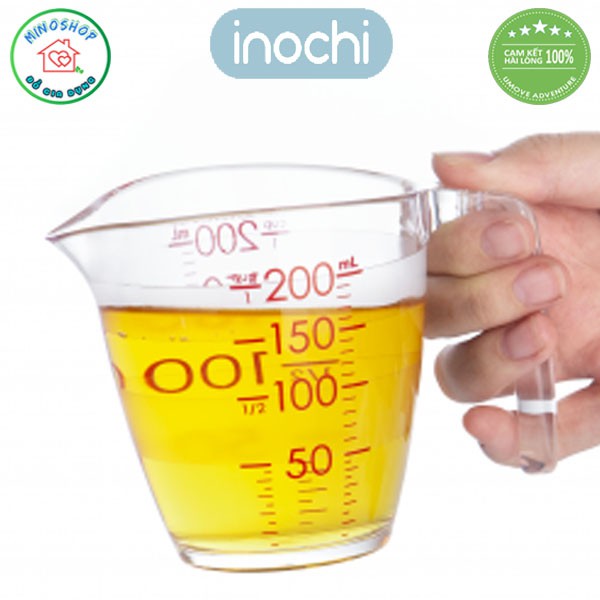 Cốc Đong Chia Vạch Inochi, Cốc Nhựa Định Lượng Dung Dịch Kích Thước 200ml 500ml