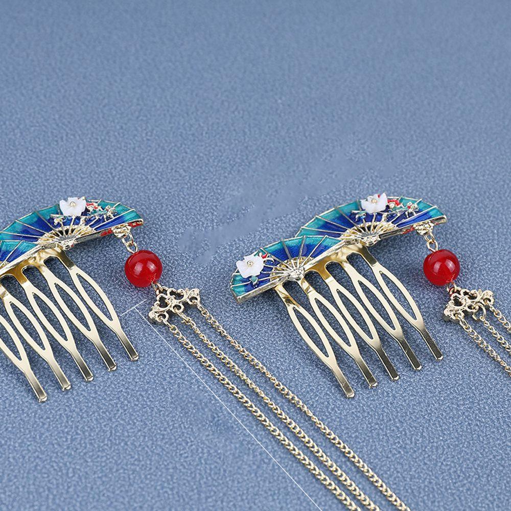 Kẹp Tóc Phối Tua Rua Phong Cách Retro Nữ Tính WMES15H