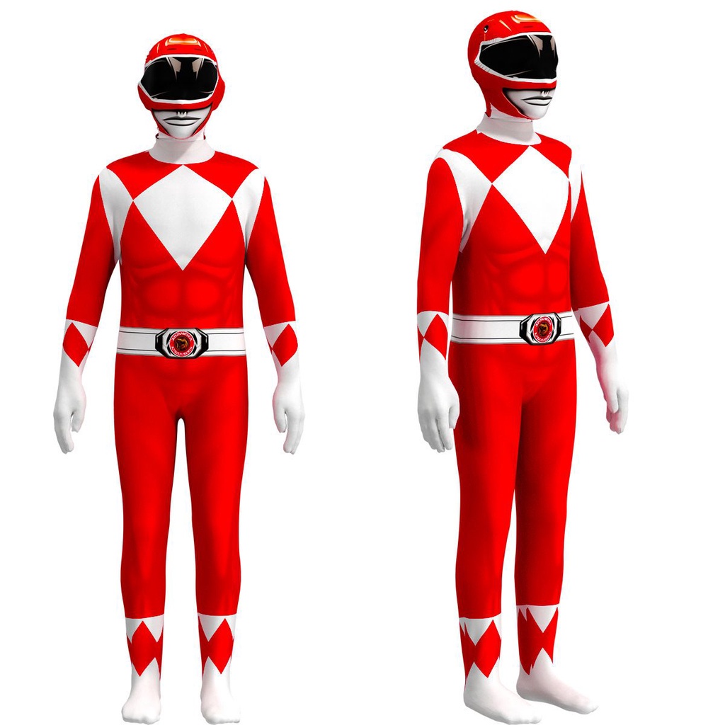 Bộ Áo Liền Quần Hóa Trang Siêu Anh Hùng Power Rangers Dành Cho Người Lớn Và Trẻ Em