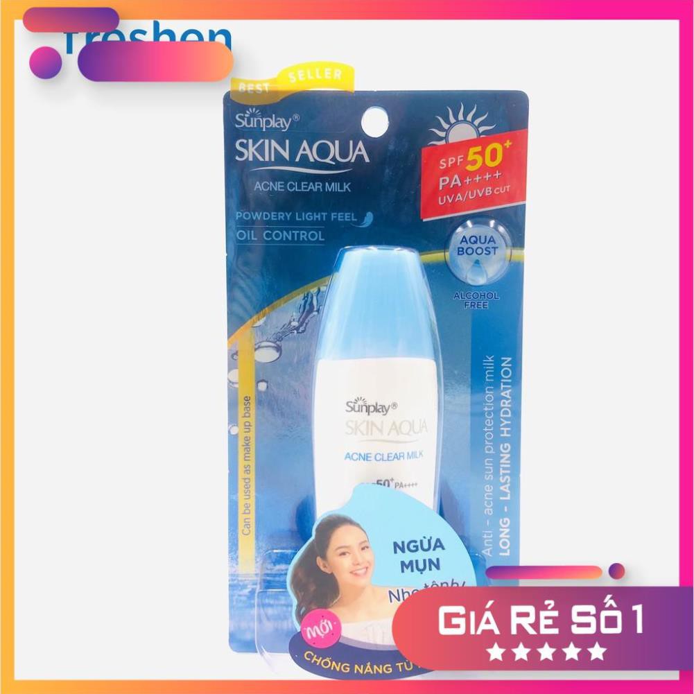 ✅(CHÍNH HÃNG) Kem Chống Nắng Dưỡng Da Ngừa Mụn Sunplay Sin Aqua SPF50 25g