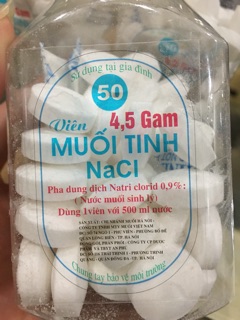 Muối Tinh NaCl pha xúc miệng (lọ 50 viên )