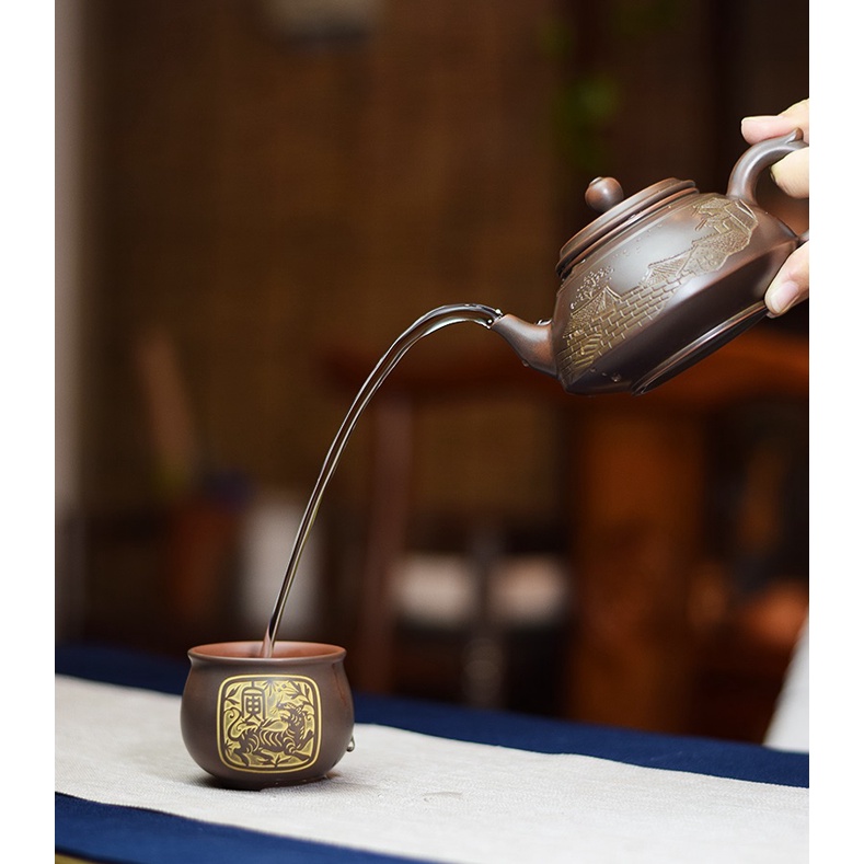 Ấm Tử Nê Khâm Châu Cát Tường 240 ml (Lọc Tổ Ong)