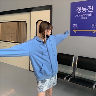 Áo hoodie zip trơn