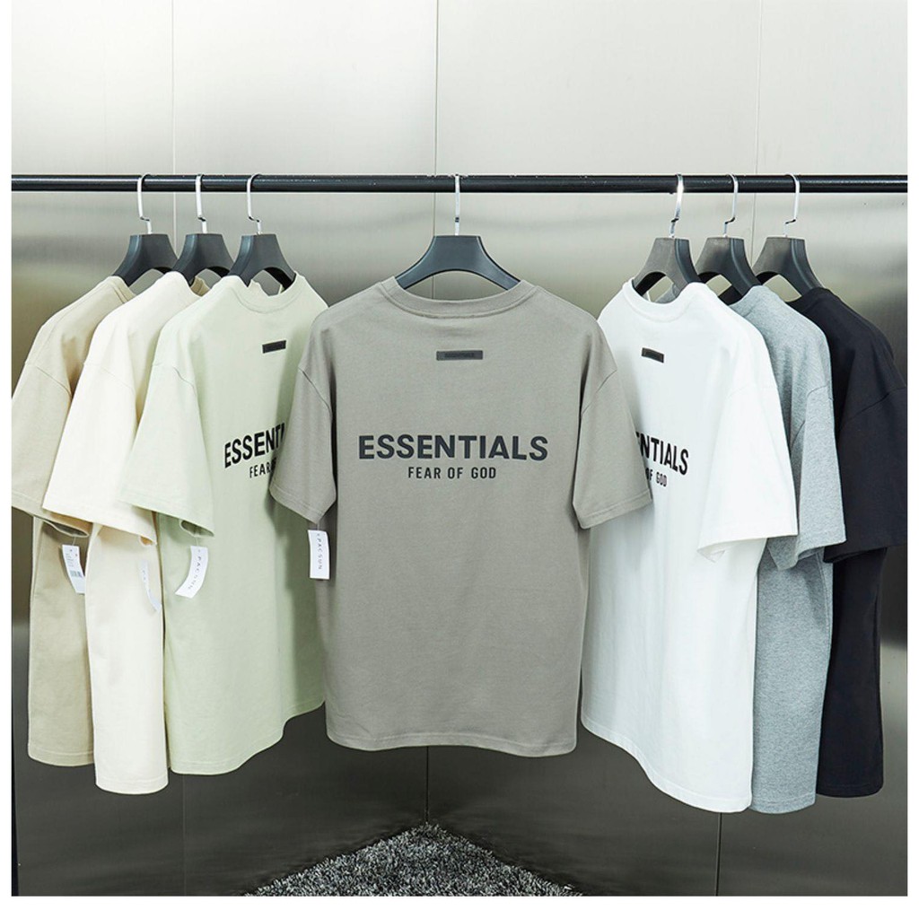 Áo thun cotton chữ in nổi Essentials fear of god tag cao su , áo T Shirt tay lỡ nam nữ unisex over size , Cocmer_vn | BigBuy360 - bigbuy360.vn