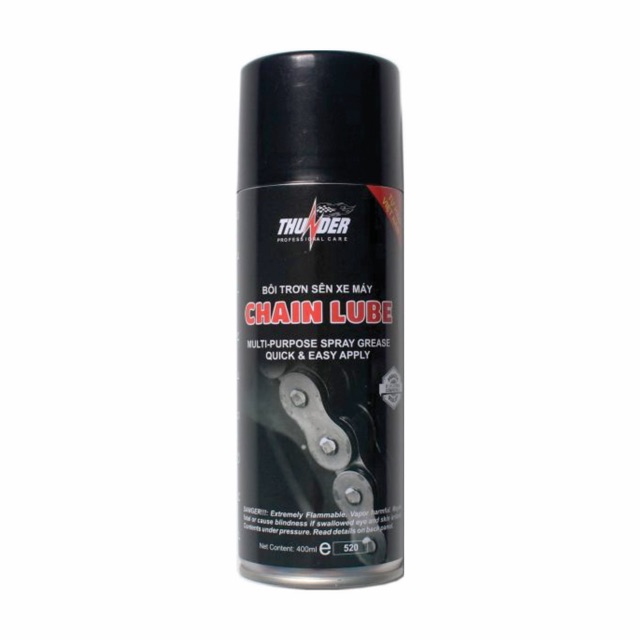 Bộ sản phẩm Thunder Chain Lube 400ml và bàn chải vệ sinh sên cao cấp