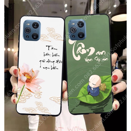 Ốp lưng Oppo Find X3 / X3 pro ép kính nano chống bể hình cá koi, thư pháp nhiều mẫu đẹp