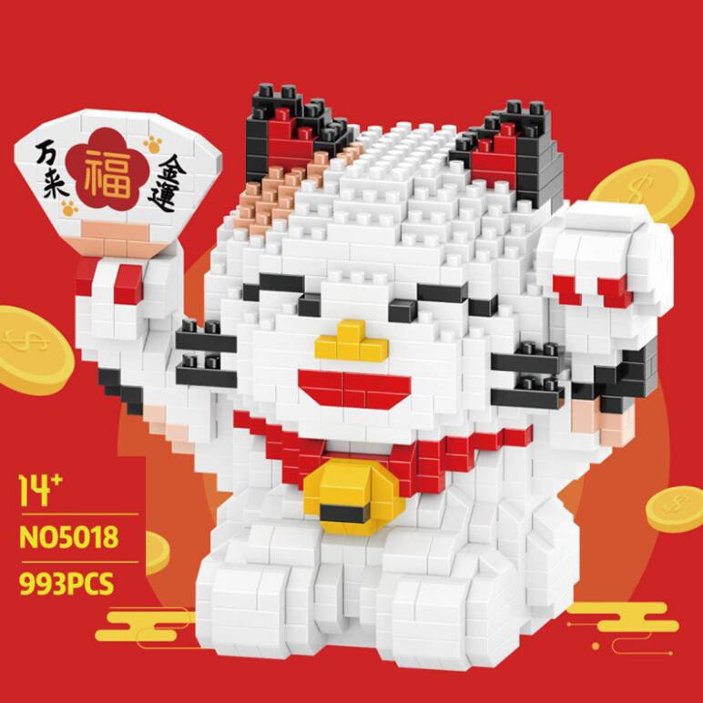 Lego mini HC magic 5016-5021 Mèo may mắn NLG0081 - sausau