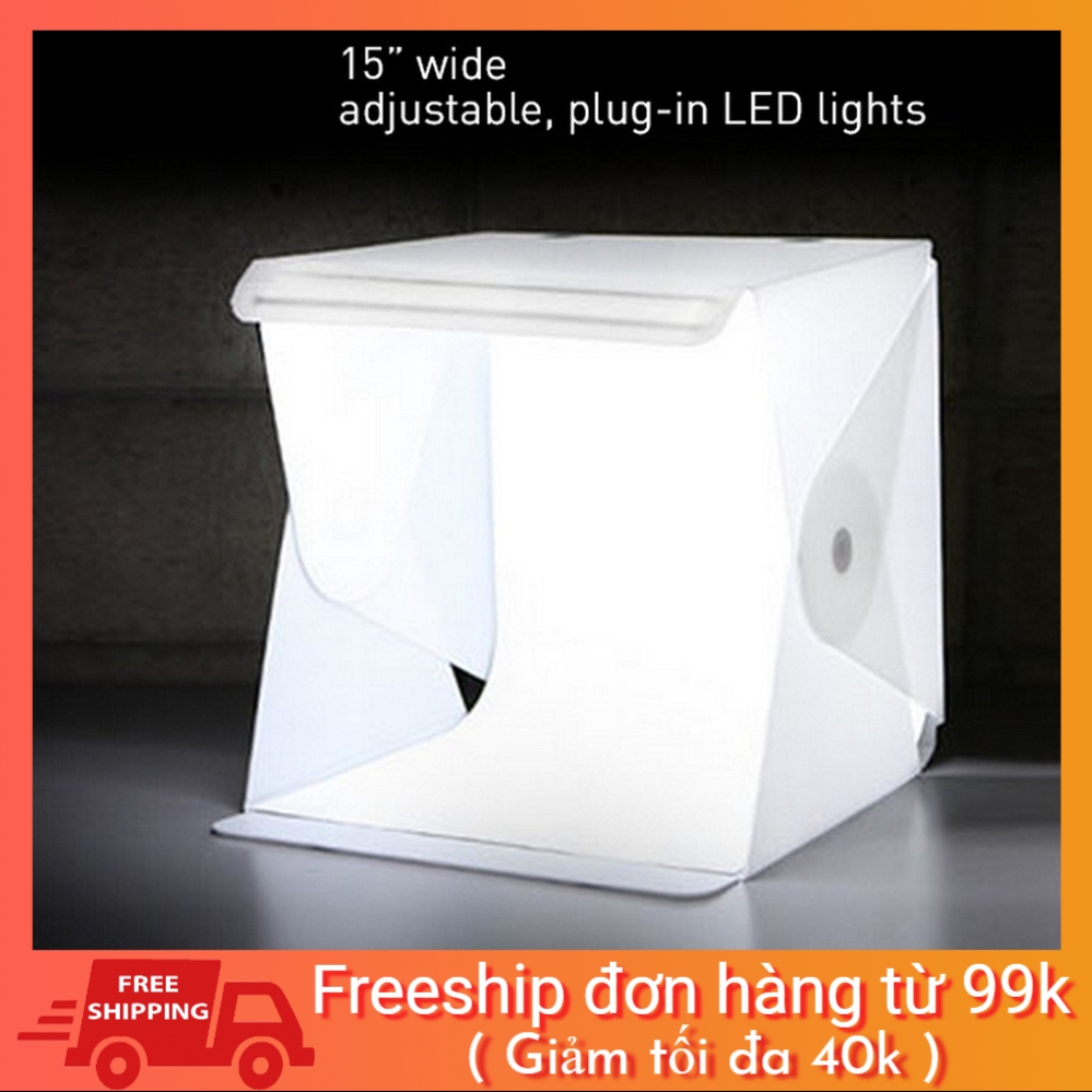Hộp Chụp Ảnh Sản Phẩm Light Room 22.6x23x24cm Tích Hợp 20 Đèn Led (Loại 1)