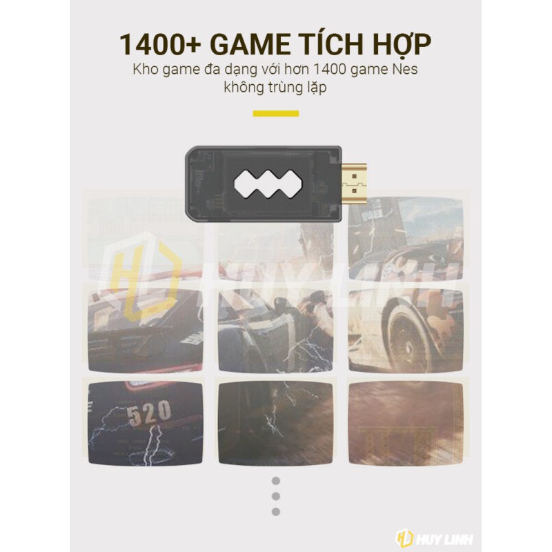 Máy chơi game 4 nút HDMI không dây Y2-HD Plus 1400 trò – Thêm được game