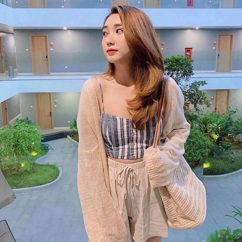 ÁO KHOÁC LEN CARRDIGAN DÀI TAY ULZZANG PHONG CÁCH RETRO MỎNG NHẸ THU ĐÔNG, KIỂU TIỂU THƯ