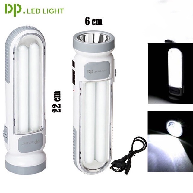 ĐÈN PIN SẠC KHẨN CẤP 3 CHẾ ĐỘ DP 7102 CAO CẤP BH 6 THÁNG
