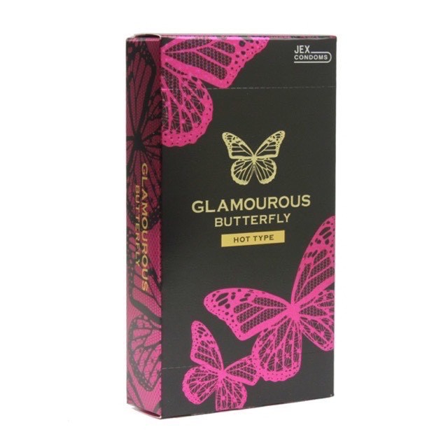 Bao Cao Su Jex Butterfly Hot trơn siêu mỏng ôm khít không đầu thừa Gel ấm nóng
