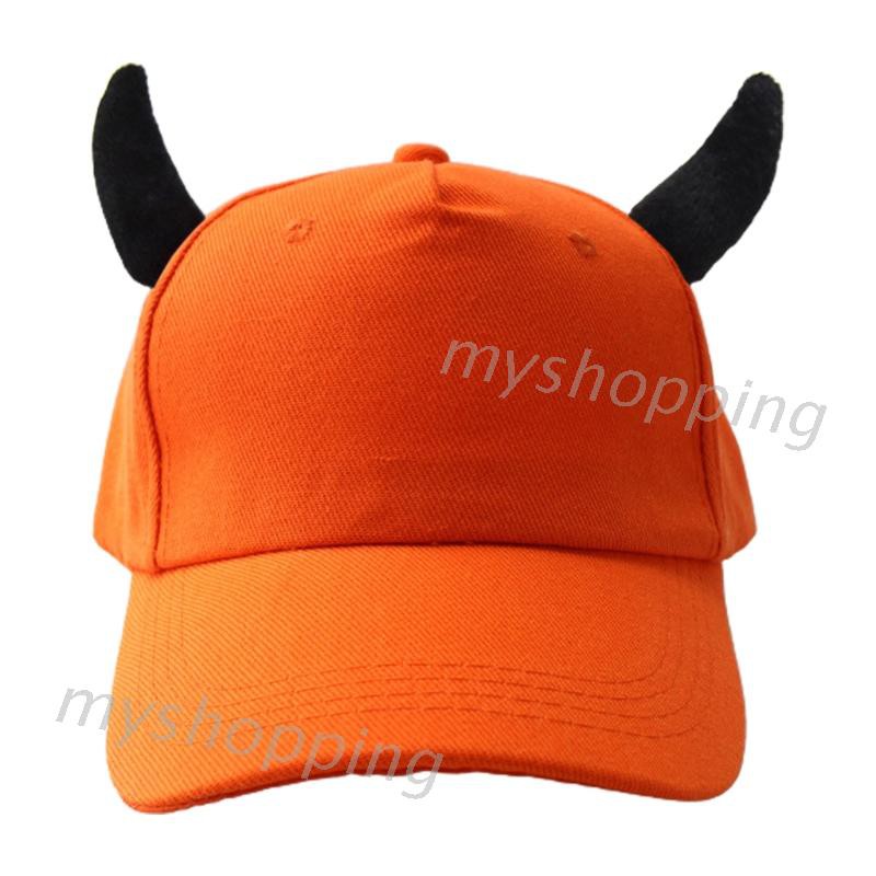 Mũ Lưỡi Trai Đính Sừng Quỷ Hóa Trang Halloween