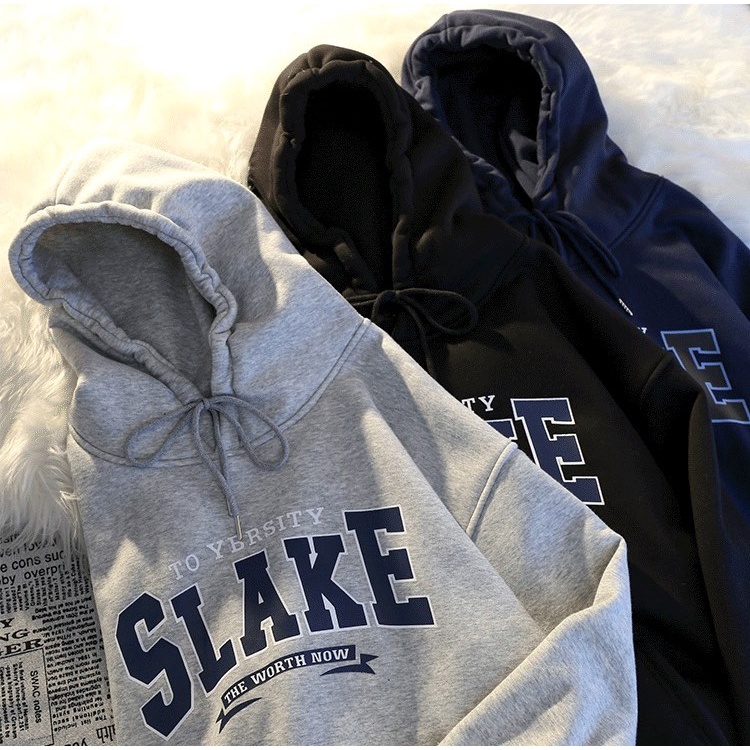 Áo khoác nỉ bông cotton dày mịn - hoodie form rộng unisex slake- 2N Unisex