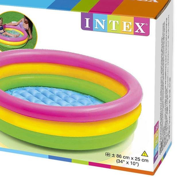 INTEX Hồ Bơi Bằng Cao Su Màu Cầu Vồng Kích Thước 86x25cm Cho Trẻ Em