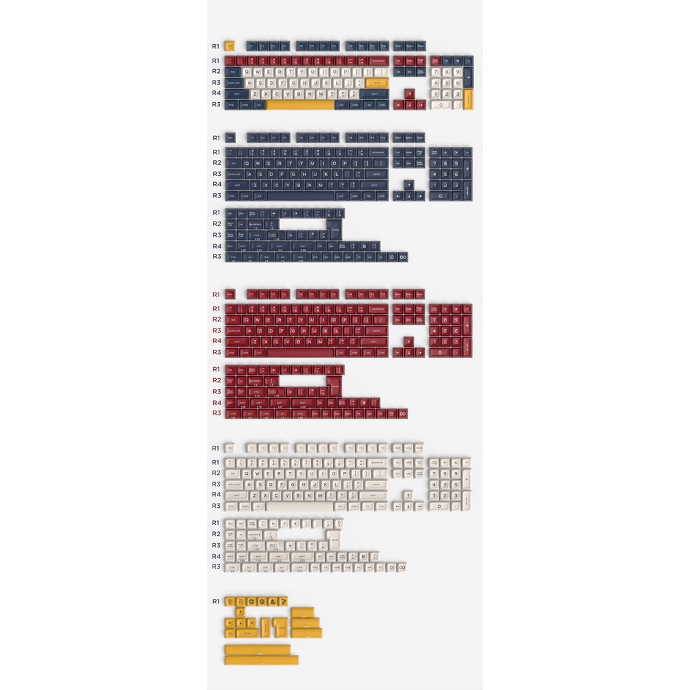 Keycap COMPOSITION AIFEI 478 nút bàn phím cơ Double Shot ABS SA