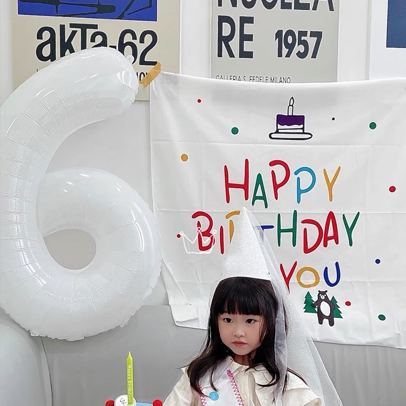 Bong bóng hình chữ số 32 inch dùng trang trí tiệc sinh nhật