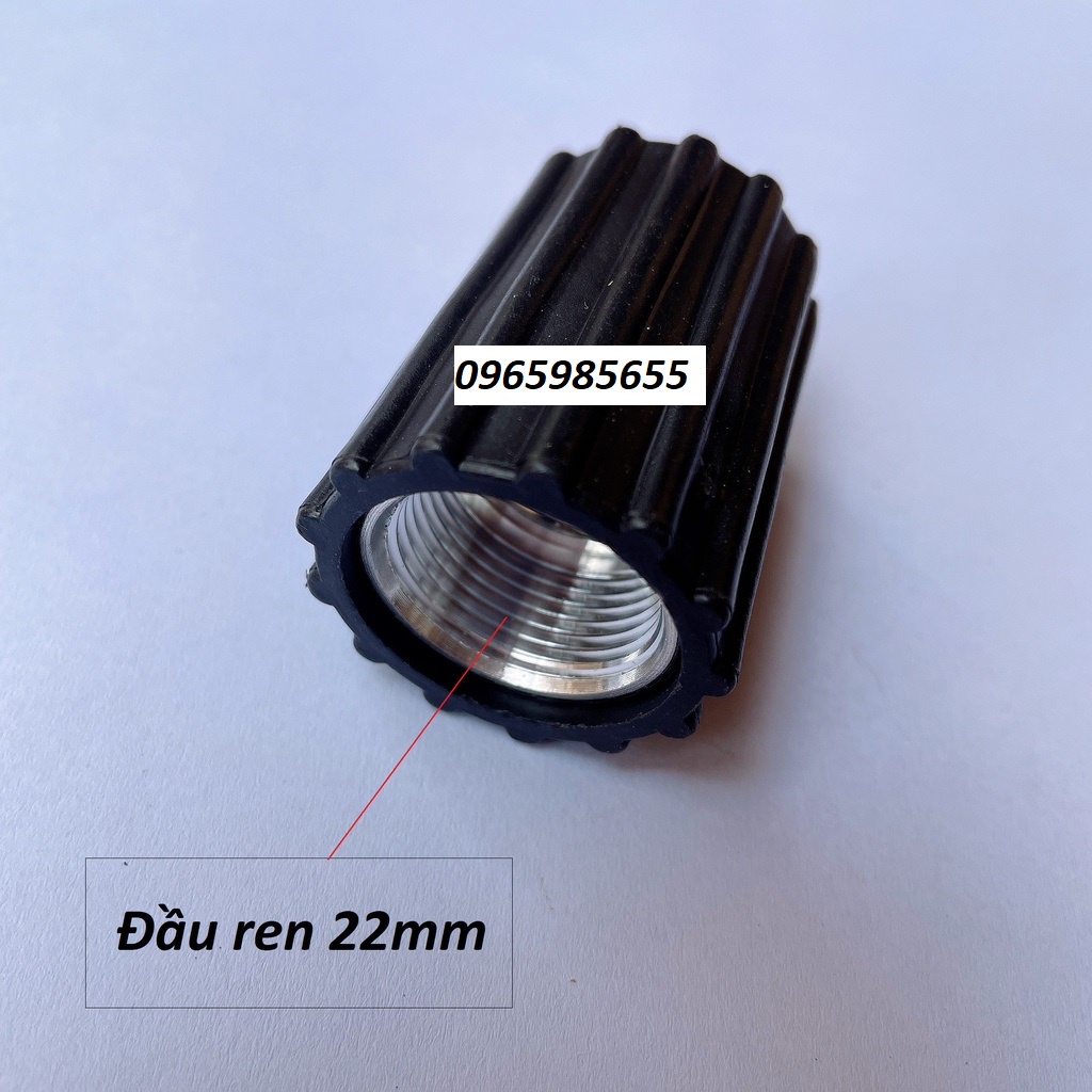 Đầu cos ren trong 22mm của dây xịt máy rửa xe mini gia đình