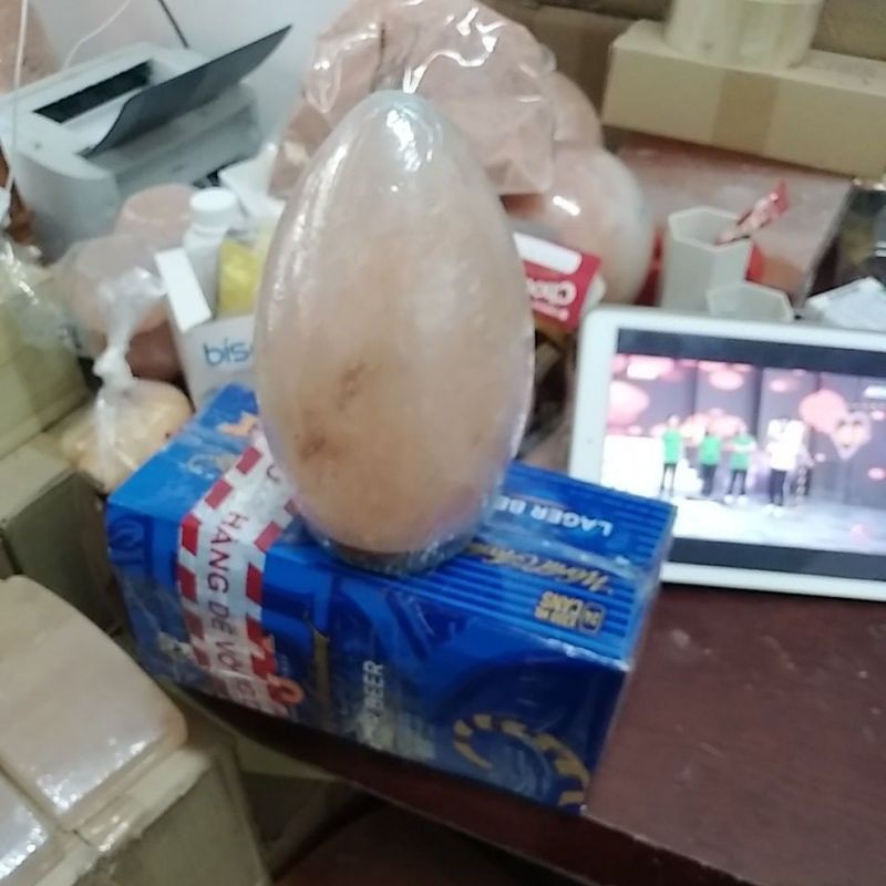 Đèn Đá Muối Himalaya -Chính Hãng Pakistan+ 100g Muối Tắm Hoặc Ăn Himalaya