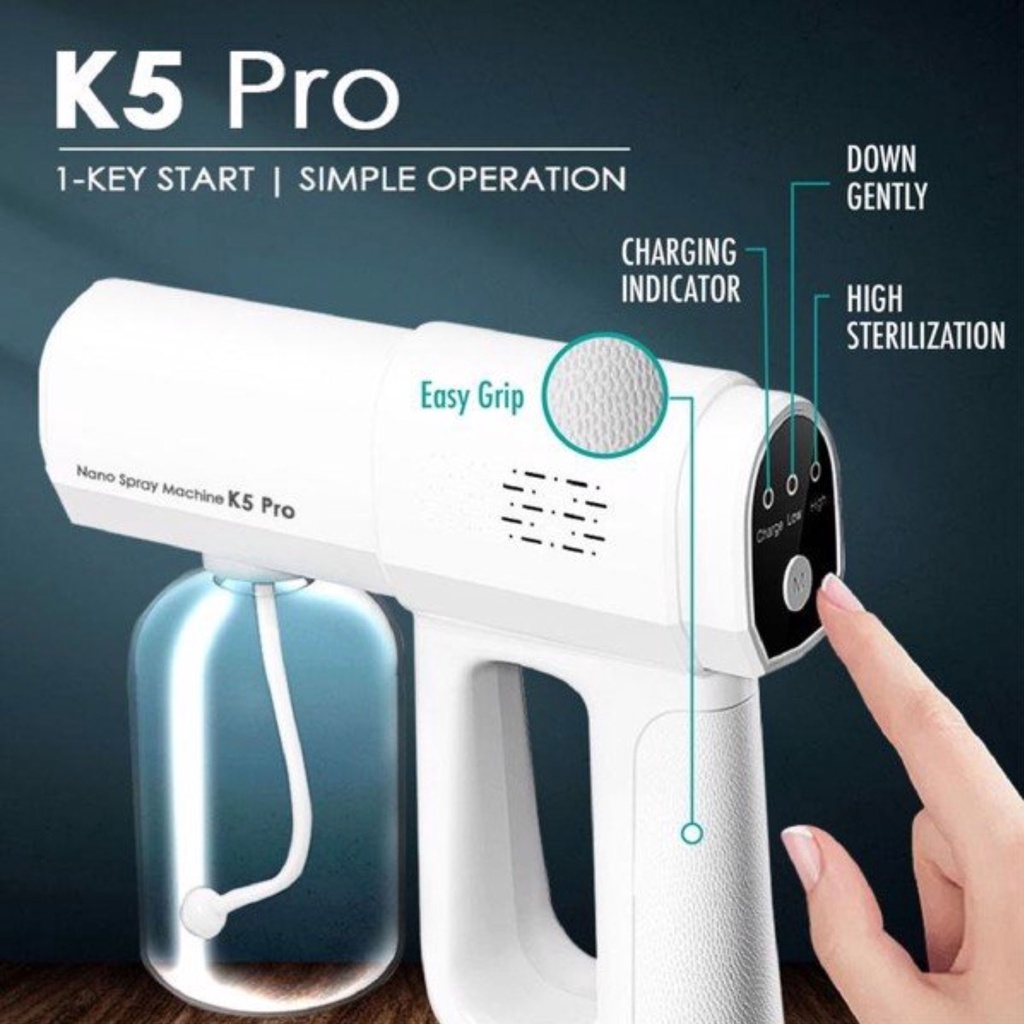 ⚡️𝗖𝗼𝗺𝗯𝗼 𝟮 𝗖𝗮́𝗶⚡️Súng phun khử khuẩn K5 Pro, máy xịt khử khuẩn phun sương nano xịt diệt Virus, hàng chính hãng