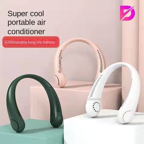 Quạt Đeo Cổ Mini Không Cánh Sạc USB Tiện Lợi