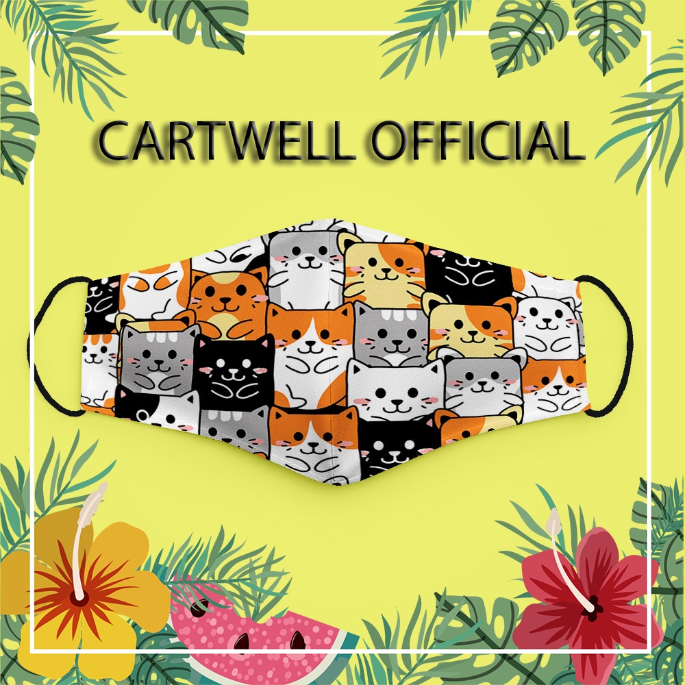 Khẩu trang cho bé trẻ em cute đáng yêu dễ thương thú cưng Hình Đẹp CARTWELL thoáng khí dễ thở có thể giặt và tái sử dụng