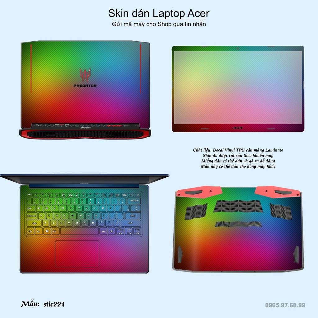 Skin dán Laptop Acer in hình Hoa văn sticker _nhiều mẫu 36 (inbox mã máy cho Shop)