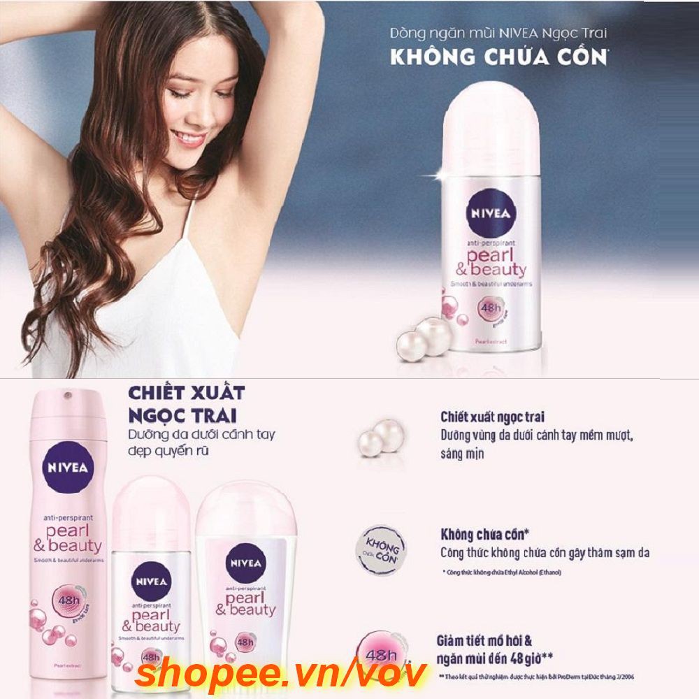 Lăn Khử Mùi Nivea Nữ 50ml ngọc trai quyến rũ 100% chính hãng. | BigBuy360 - bigbuy360.vn