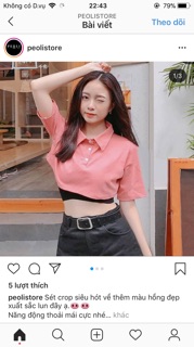 ��Set Áo CropTop Cổ Petter ( Kèm Áo Lót)