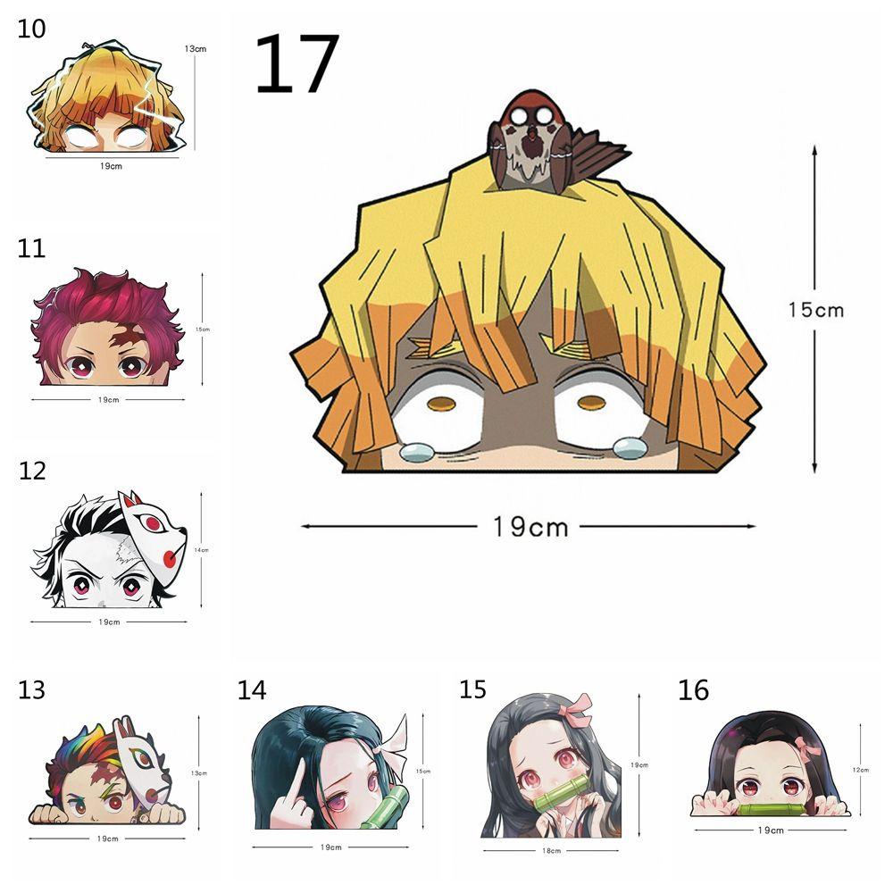 YVE Sticker Dán Cửa Sổ Xe Hơi Chống Nước Mẫu Mới Hình Demon Slayer