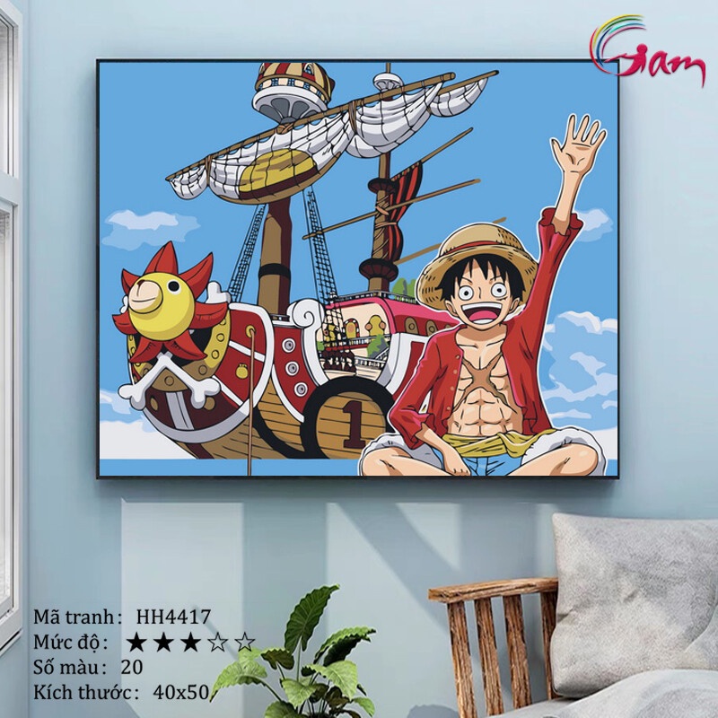 Tranh tô màu theo số anime One Piece HH4417