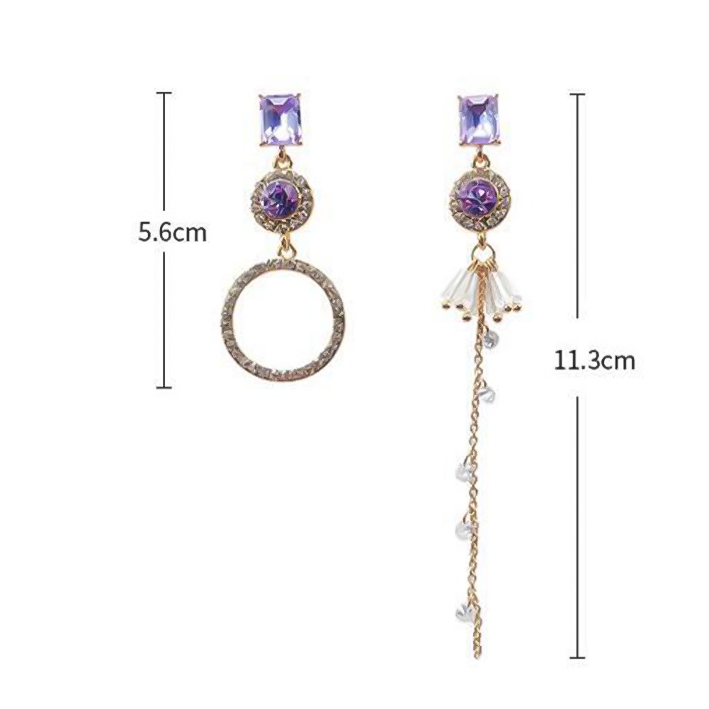 Đôi khuyên tai hình tròn đính đá thời trang cho nữ